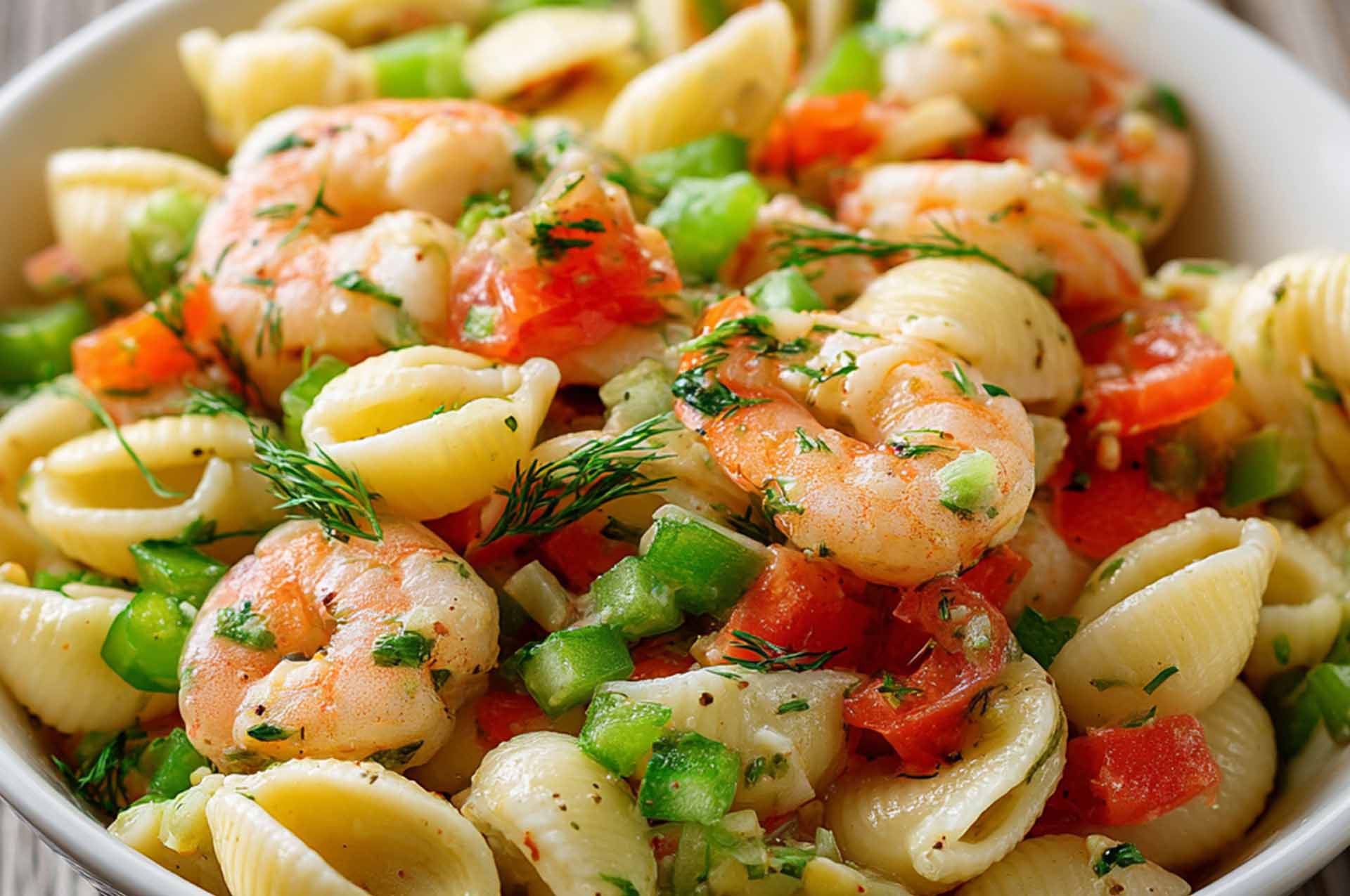Shrimp and Shells Pasta Salad