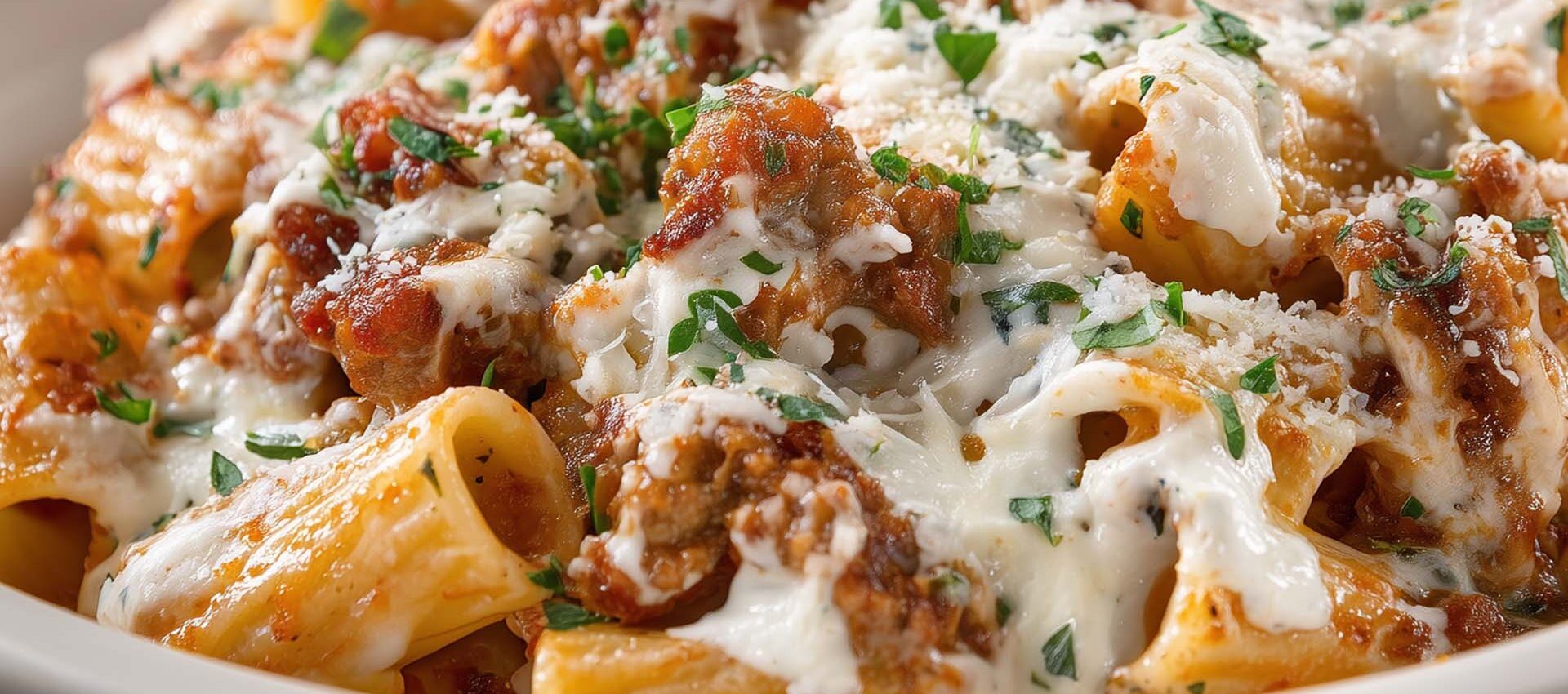 1920x1275_RigatoniAndSausage-1920x850 Baked Rigatoni and Sausage